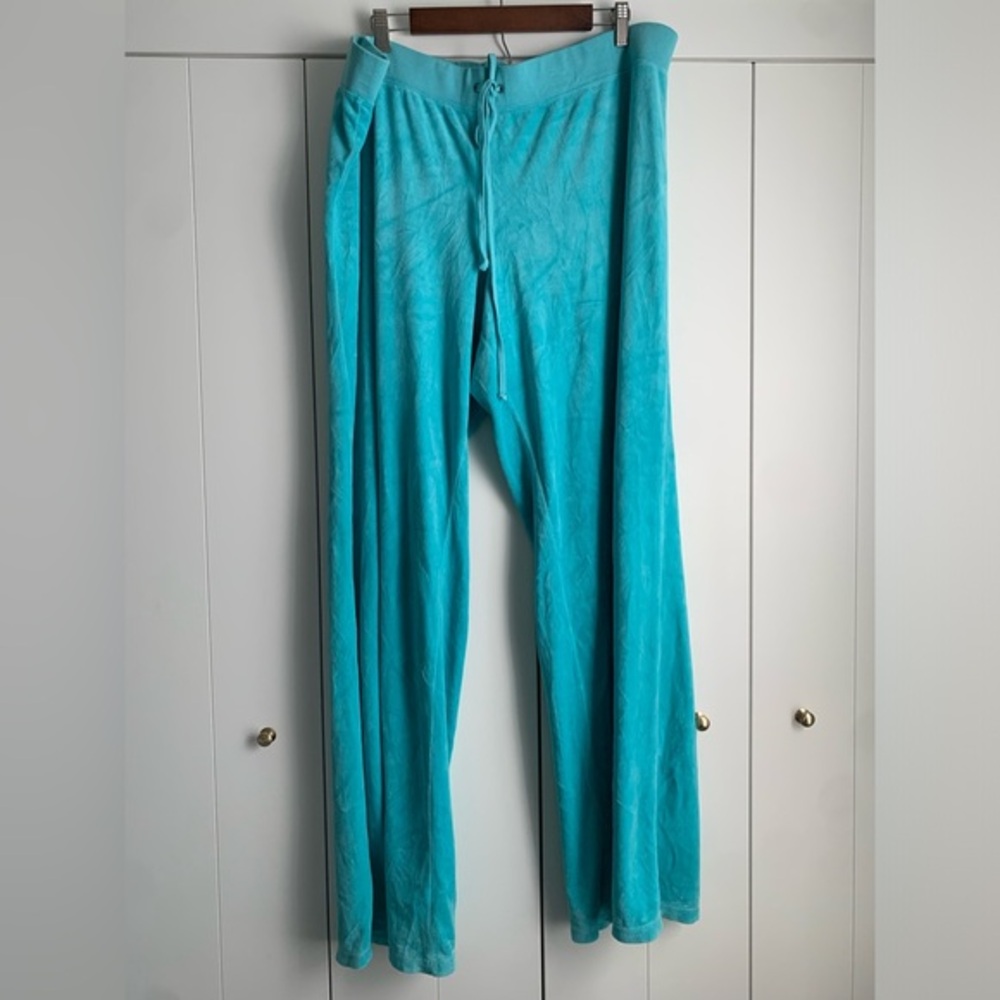 Juicy Couture Velour Pants‎ Teal Blue 2X